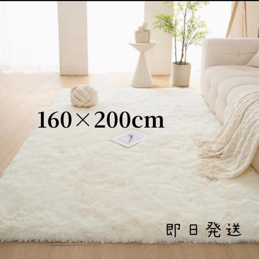 新品 カーペット ラグマット 200×160CM 滑り止め付き ふわふわ 防音