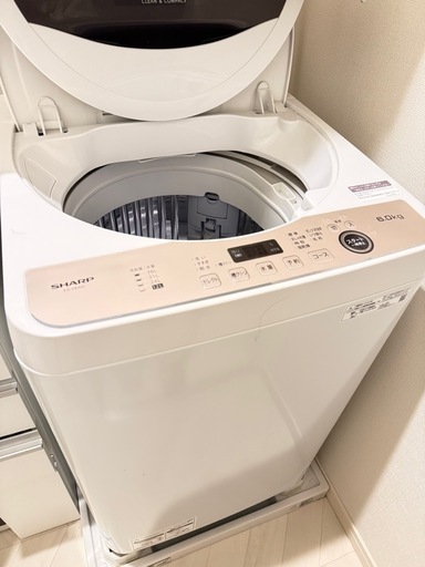 値段交渉あり！【シャープ 6.0kg 全自動洗濯機】3年使用／動作良好