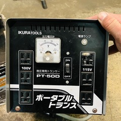☆イクラ☆ポータブルトランス☆PT-500☆変圧器☆降圧器☆中古☆の画像