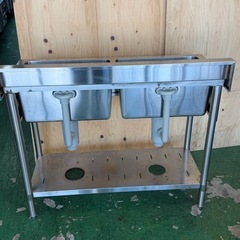 マルゼン2槽シンク 100x450x785(+100)の画像