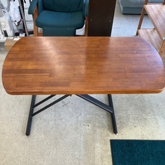 坂2602-740 昇降テーブル ブラウン キズ汚れ有りの画像