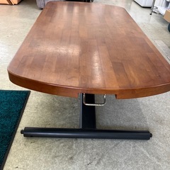 坂2602-740 昇降テーブル ブラウン キズ汚れ有りの画像