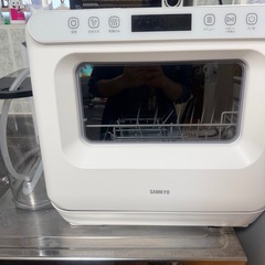 SAMKYO 工事不要 食洗機 1~3人用 食器洗い乾燥機 18点 乾燥のみ機能対応 熱風送風乾燥 食洗器 食器洗浄機 給水バケツ付き T40の画像