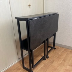 SYALEN 折りたたみデスク　ブラックストーン/黒の画像