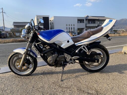 福山市　瀬戸町　スズキ  バンディット250  GJ74A  実動  書類付き  オールペイント  ツッパリテール  ロング  モナカ  マフラー  レストア  カスタムベースにも
