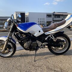 福山市　瀬戸町　スズキ  バンディット250  GJ74A  実動  書類付き  オールペイント  ツッパリテール  ロング  モナカ  マフラー  レストア  カスタムベースにもの画像