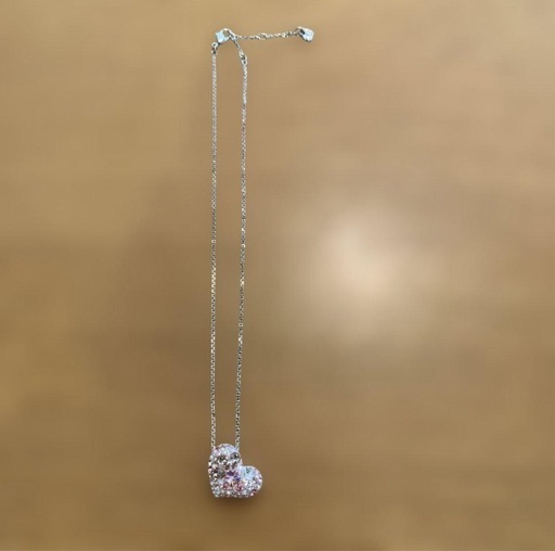 Swarovski ハート型ネックレスとピアスセット