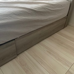 【大塚家具】ベッドフレーム　グレージュ　セミダブルの画像