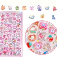 カラフルキャラクターシール6セットの画像