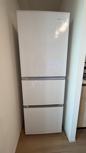 【相談可】Hisense 3ドア冷蔵庫 282L HR-D2801W 真ん中野菜室・自動霜取り・静音23dB