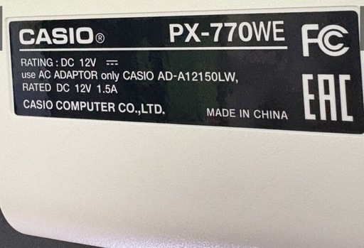 CASIO PX-770 2022年製 電子ピアノ