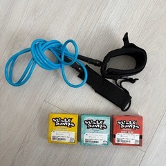 サーフボード　ソフトボード　リーシュコード・ワックス付きの画像