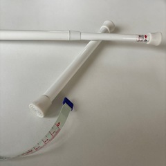 ホワイト白 短い突っ張り棒2本セットの画像