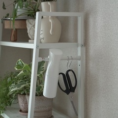 ホワイト白 短い突っ張り棒2本セットの画像