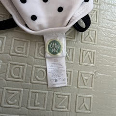 Little Me ベビー水着 白黒水玉 フリル付きの画像