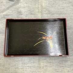 紀州塗りトレー お盆 黒 日本製 ５枚セット☆の画像