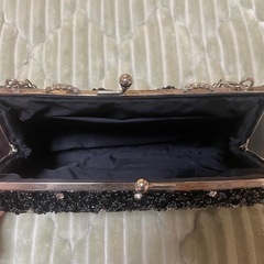 ビーズ刺繍パーティバッグ　がま口　結婚式の画像