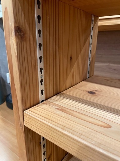 ウッドラック 可動式 木製棚 中古　天然木