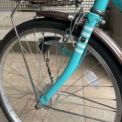 子供用自転車 　22インチ　エメラルドグリーンの画像