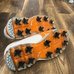 Puma プーマ ゴルフシューズ ゴルフ ゴルフ用品　ホワイト オレンジの画像