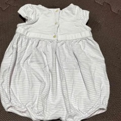 Ralph Lauren ホワイトストライプロンパース 70/80の画像