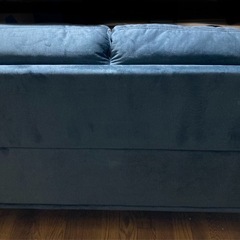 2人掛けソファ　ネイビーの画像