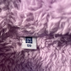 ユニクロ　フリース　120 パープルの画像