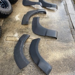 デリカd5に使用　ホイールタイヤ　オーバーフェンダーの画像