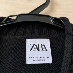 ★ZARA⭐︎ 長袖ニット 黒色(XL)の画像