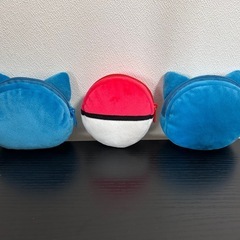 ポケモン カビゴン 顔型ミニポーチ 3種セットの画像