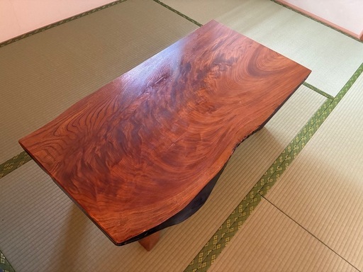【受渡し者決まりました】欅（けやき）一枚板 ローテーブル 