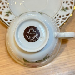 A8069【ババリア アラベラ】透かしレース カップ＆ソーサー 薔薇 1客の画像