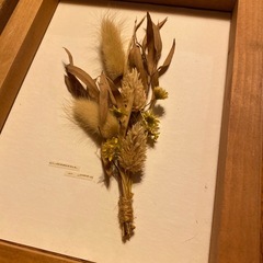 ドライフラワーアート 木製フレーム 2点セットの画像