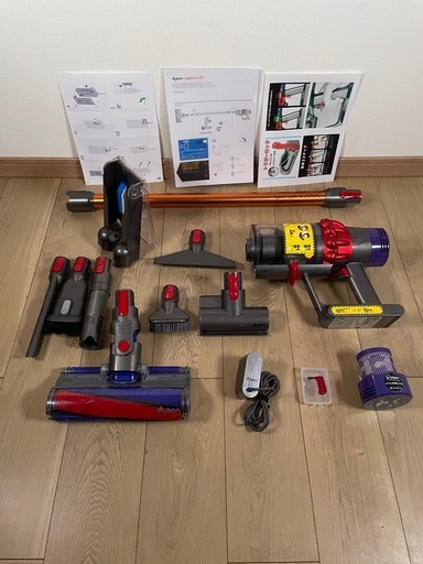 ダイソン ⑧ SV12V10 純正美品パイプ　２タイプヘッドから選択　補強型トリガー装着　交換用フィルター付属　パーツフルセット