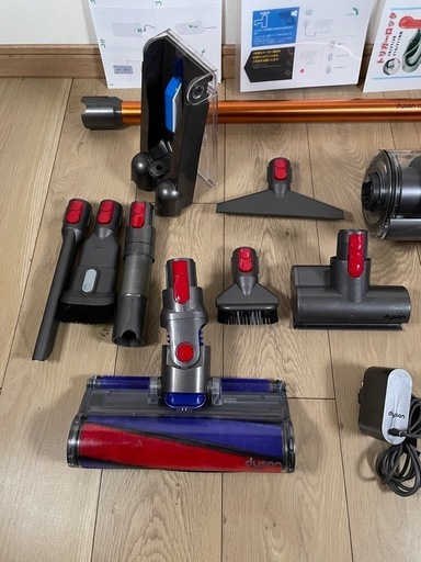 ダイソン ⑧ SV12V10 純正美品パイプ　２タイプヘッドから選択　補強型トリガー装着　交換用フィルター付属　パーツフルセット