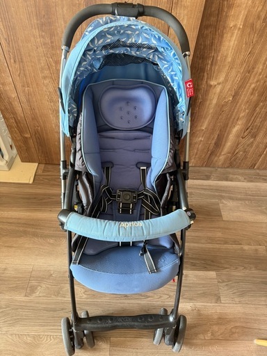 Aprica  アップリカ　AB型　ベビーカー　ブルー