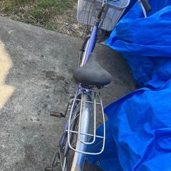自転車　ママチャリ　前後パンク修理済み　鍵付き　現状販売の画像