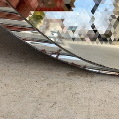 【無料】 大きい 鏡　ミラー ラウンド 楕円型 スタンド等なし DIY リフォーム にも インテリア 北欧 ジャパンディ モダンの画像