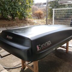 inno ルーフボックス BRU124 SHADOW124 黒 両開 ルーフBOX 普通車、軽ハイトワゴン用の画像