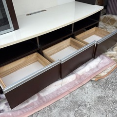 テレビ台 サイドラック付 取り外し可能 高さ172cm幅157cm奥行き60cmの画像