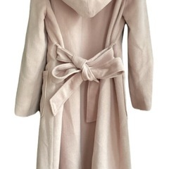 LILY BROWN フード付きピンクロングコート リリーブラウンの画像