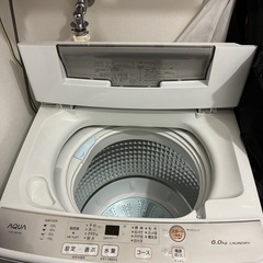 【脱水不可】洗濯機　
AQUA AQW-S60J(W)の画像