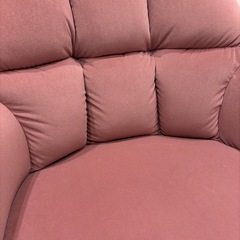 サロンチェア　くすみピンク　昇降式チェア　デスクチェアの画像