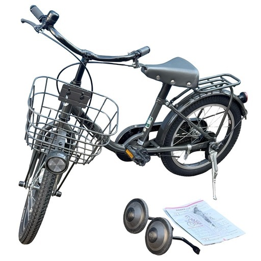 ◯美品 ブリヂストン ビッケ 子供用自転車 16インチ 3〜6歳 BRIDGESTONE bikke m BKM16 ダークグレー 補