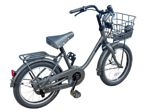 ◯美品 ブリヂストン ビッケ 子供用自転車 16インチ 3〜6歳 BRIDGESTONE bikke m BKM16 ダークグレー 補