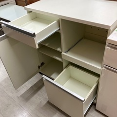 キッチンカウンター ホワイト【トレファク堺福田店】の画像