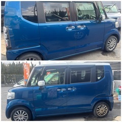 🉐H27ホンダN-BOX＋G4WDターボLパッケージ　9インチ純正ナビ　Bluetooth対応　両側電動スライドドア　ステアリングリモコン　クルーズコントロールの画像