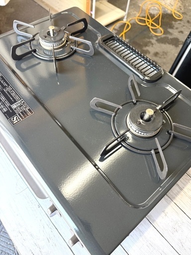 お引取り限定 美品 23年製 パロマ 都市ガス用コンロ 2口ガステーブル IC-S37DX-2L 左強火力 グリル未使用