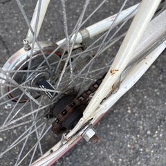 【ジャングル深井】自転車 26インチ ホワイト 堺市 深井【FU109】の画像
