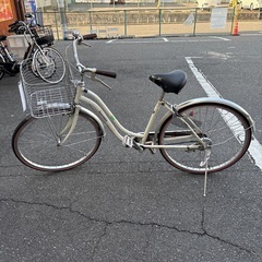 【ジャングル深井】自転車 26インチ ホワイト 堺市 深井【FU109】の画像